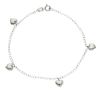 Immagine di Bracciale Cresima 4 Cuori oro bianco 18k | 18 cm 