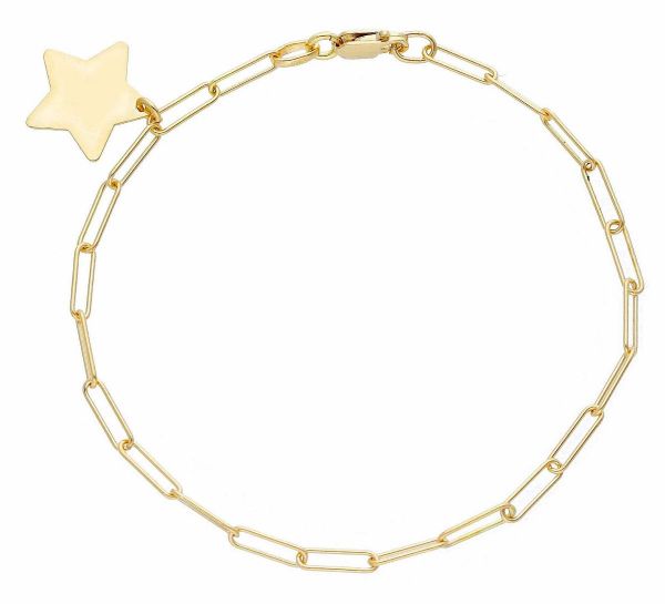 Immagine di Bracciale Cresima Stella oro giallo 18k | 18 cm 