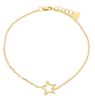 Immagine di Bracciale Cresima Stelle a filo oro giallo 18k | 18 cm 