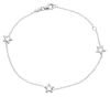 Immagine di Bracciale Cresima Stelle a filo oro bianco 18k | 15+3 cm