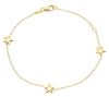 Immagine di Bracciale Cresima Stelle a filo oro giallo 18k | 15+3 cm