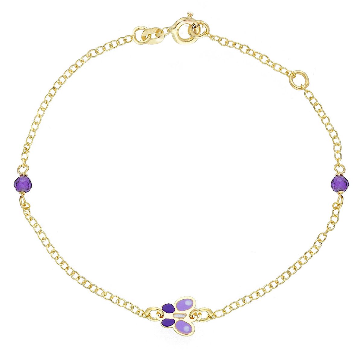 Bracciale Donna In Oro Giallo 9K (375) - Lunghezza 19 Cm, Design Elegante E Semplice, Gioiello Di Lusso Con Confezione Regalo