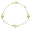 Immagine di Bracciale Cresima Quadrifoglio oro giallo 9k | 14+2 cm 