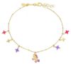 Immagine di Bracciale Cresima Unicorno e Stelline oro giallo 18k | 16+2 cm 
