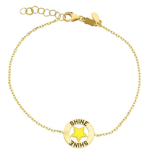 Immagine di Bracciale Cresima Stella "Shine" oro giallo 18k | 16+2 cm 
