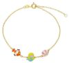 Immagine di Bracciale Cresima Pesce e Sirenetta oro giallo 9k e smalto | 16+3 cm 