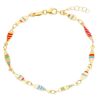 Immagine di Bracciale Cresima Pesci oro giallo 18k e smalto | 18 cm 