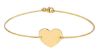 Immagine di Bracciale Cresima rigido Cuore oro giallo 18k | Diam 6 cm