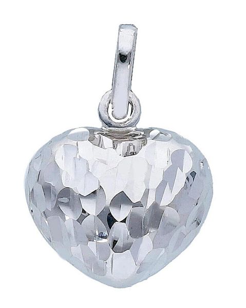 Immagine di Ciondolo Cresima Cuore oro bianco 18k 