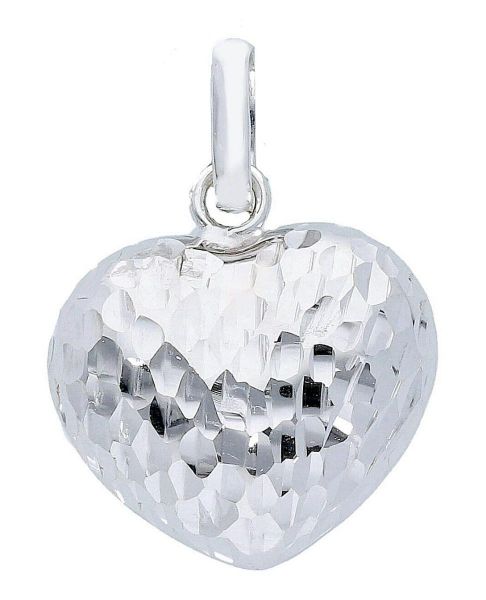 Immagine di Ciondolo Cresima Cuore oro bianco 18k 