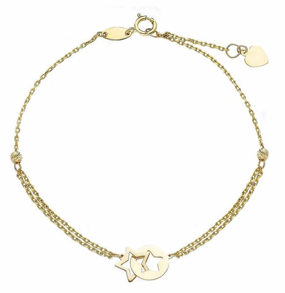 Immagine di Bracciale Cresima Stella oro giallo 9k | 19 cm
