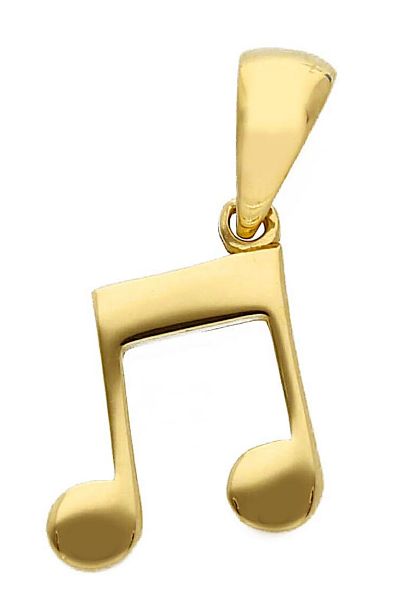 Picture of Solid 18k yellow gold Musical Note Confirmation Pendant