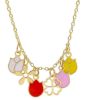 Imagen de Collar Confirmación 6 Flores Pop oro amarillo 18k esmalte | 42 cm 