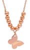 Immagine di Chocker Cresima Farfalla oro massiccio rosa 18k | 42 cm 