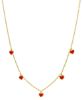 Immagine di Chocker Cresima Cuori oro giallo 18k smalto rosa | 42 cm 