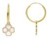 Imagen de Pendientes de Aro de Confirmación Trébol 4 hojas oro amarillo 18k
