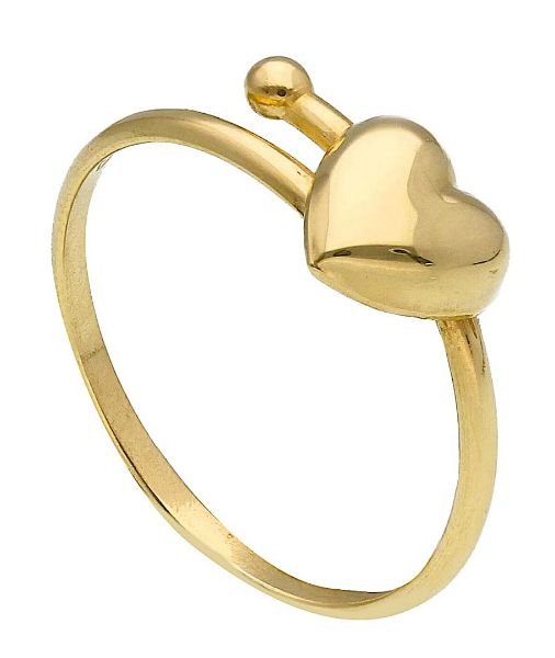 Immagine di Anellino Cresima ragazza Cuore oro giallo 18k