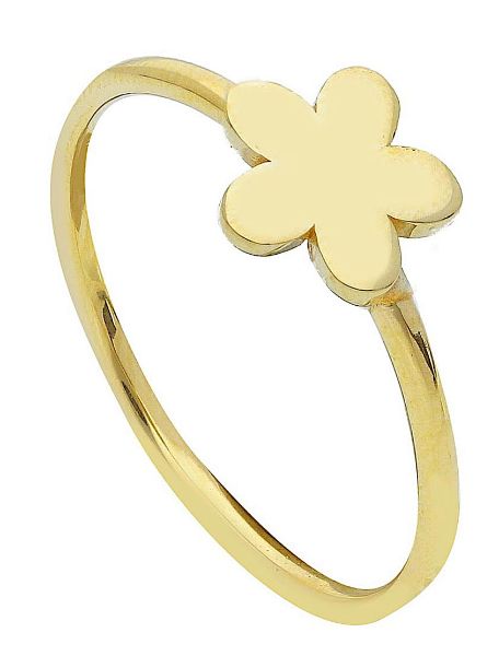 Picture of 9k yellow gold Flower Confirmation Ring