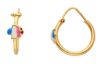 Imagen de Pendientes de Aro Pececito oro amarillo 18k esmalte