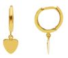Picture of 18k yellow gold Heart hoop Earrings