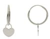 Picture of 18k white gold Heart hoop Earrings