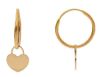 Immagine di Orecchini a cerchio Cuore oro giallo 18k