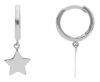 Picture of 18k white gold Star hoop Earrings