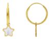Picture of 18k yellow gold Star hoop Earrings
