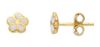 Imagen de Pendientes Flor oro amarillo 18k y esmalte