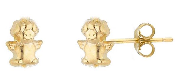 Picture of 18k yellow gold Angel lobe Earrings