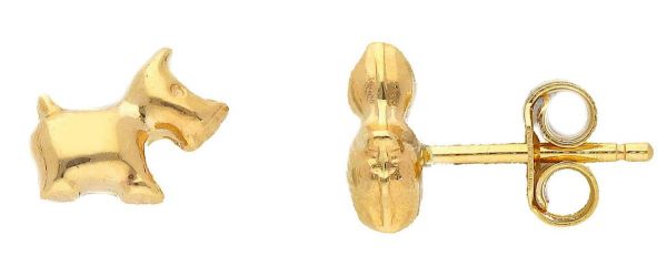 Immagine di Orecchini a lobo Cane oro giallo 18k