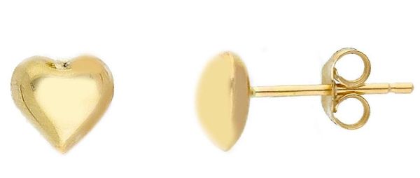 Picture of 18k yellow gold Heart lobe Earrings