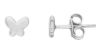Imagen de Pendientes de lóbulo Mariposas oro blanco 18k
