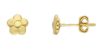 Picture of 18k yellow gold small Flower lobe Earrings