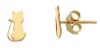 Imagen de Pendientes de lóbulo Gatito oro amarillo 18k