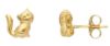 Imagen de Pendientes de lóbulo Gato oro amarillo 18k