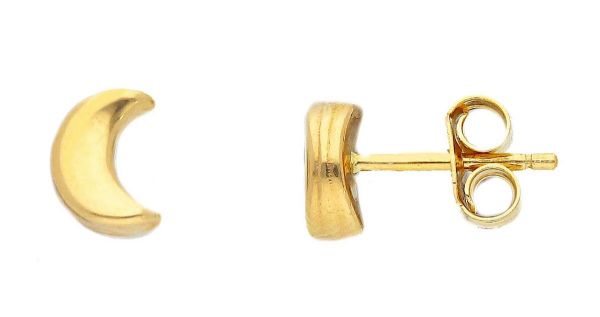 Immagine di Orecchini a lobo Luna oro giallo 18k