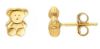 Picture of 18k yellow gold Bear lobe Earrings