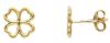 Picture of 9k yellow gold four-leaf Clover lobe Earrings