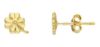Picture of 18k yellow gold tiny four-leaf Clover lobe Earrings