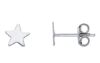 Imagen de Pendientes de lóbulo Estrella oro blanco 9k