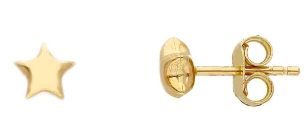 Picture of 18k yellow gold Star lobe Earrings
