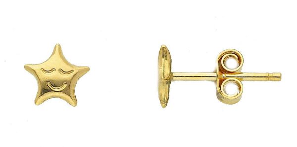 Immagine di Orecchini a lobo Stella piccola oro giallo 18k
