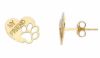 Imagen de Pendientes de lóbulo Pata oro amarillo 18k