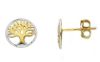 Imagen de Pendientes Árbol de la Vida oro bicolor 18k