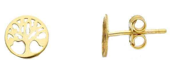 Imagen de Pendientes Árbol de la Vida oro amarillo 9k