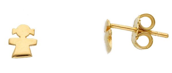 Imagen de Pendientes Niña oro amarillo macizo 18k