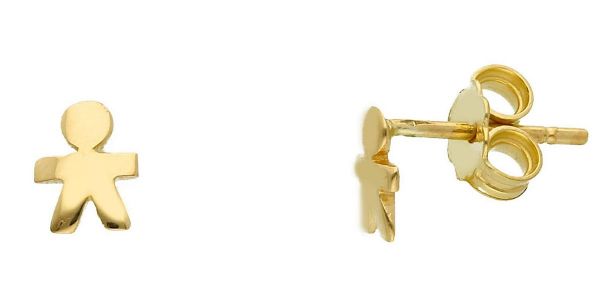 Picture of Solid 18k yellow gold Baby Boy Earrings