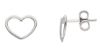 Imagen de Pendientes Corazón de hilo oro blanco 18k