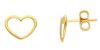 Immagine di Orecchini Cuore a filo oro giallo 18k